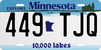 MN license plate 449TJQ
