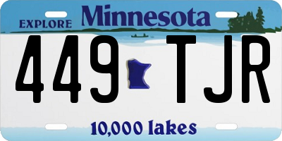 MN license plate 449TJR