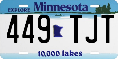 MN license plate 449TJT