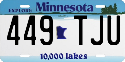 MN license plate 449TJU
