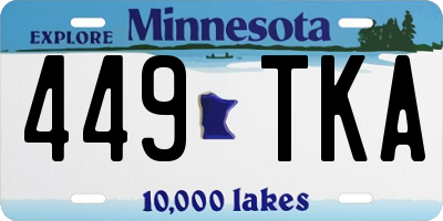 MN license plate 449TKA