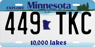 MN license plate 449TKC