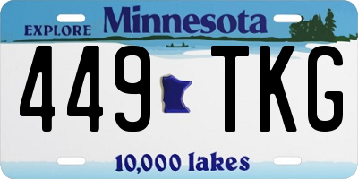 MN license plate 449TKG
