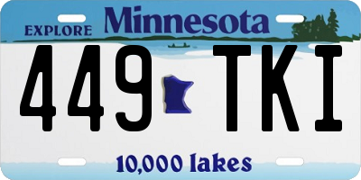 MN license plate 449TKI