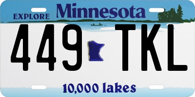 MN license plate 449TKL