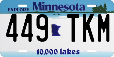 MN license plate 449TKM