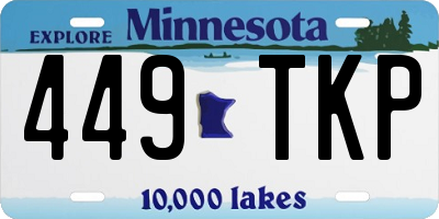 MN license plate 449TKP