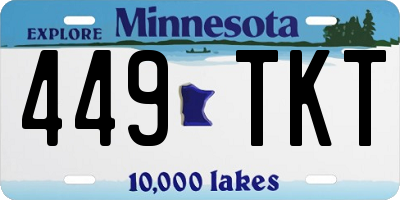 MN license plate 449TKT