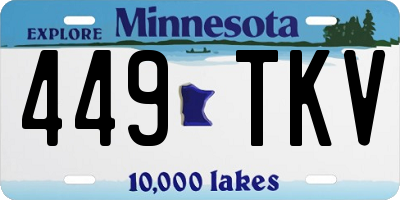 MN license plate 449TKV