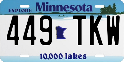MN license plate 449TKW
