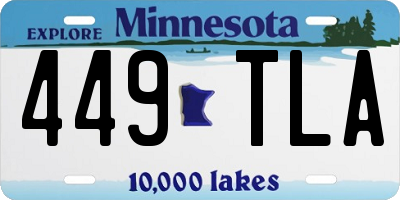 MN license plate 449TLA