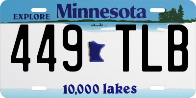 MN license plate 449TLB