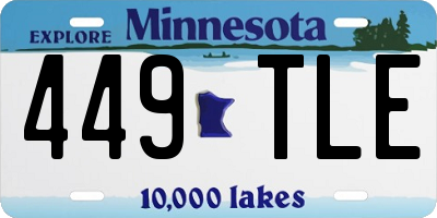 MN license plate 449TLE