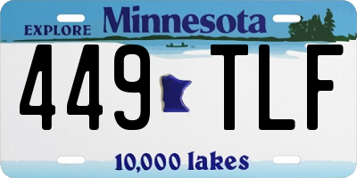 MN license plate 449TLF