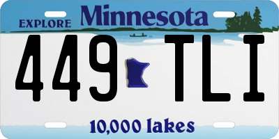 MN license plate 449TLI