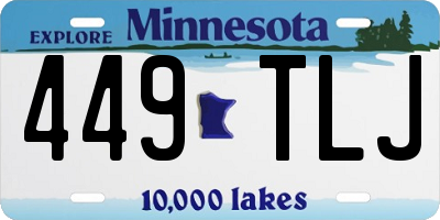 MN license plate 449TLJ