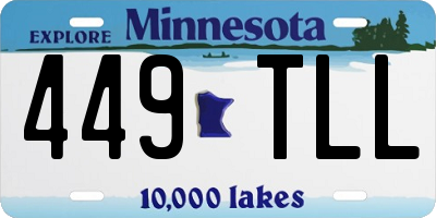 MN license plate 449TLL