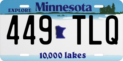 MN license plate 449TLQ