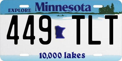MN license plate 449TLT