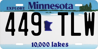 MN license plate 449TLW