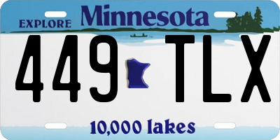 MN license plate 449TLX