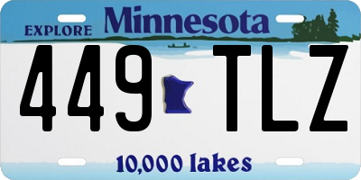 MN license plate 449TLZ