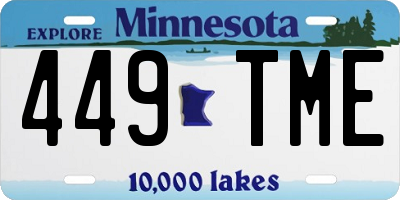 MN license plate 449TME