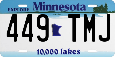 MN license plate 449TMJ
