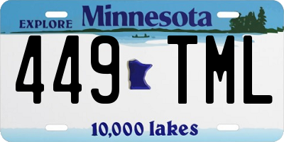 MN license plate 449TML
