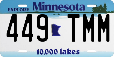MN license plate 449TMM