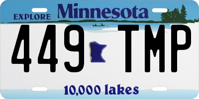 MN license plate 449TMP