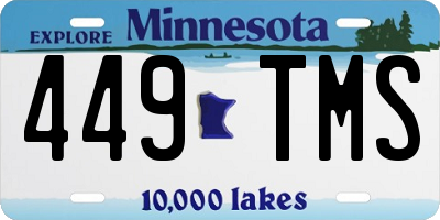 MN license plate 449TMS