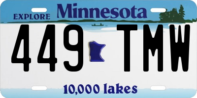 MN license plate 449TMW