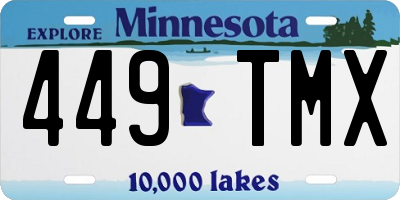 MN license plate 449TMX