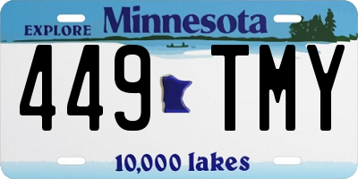 MN license plate 449TMY