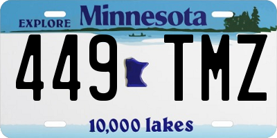 MN license plate 449TMZ