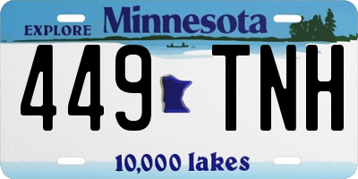 MN license plate 449TNH