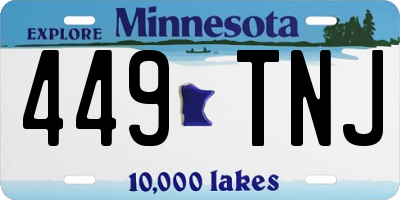 MN license plate 449TNJ