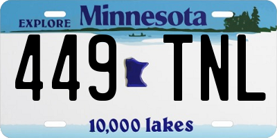 MN license plate 449TNL