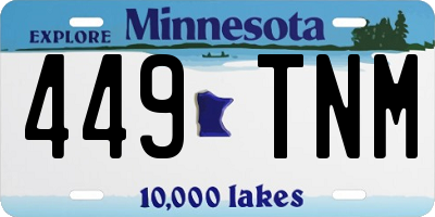 MN license plate 449TNM