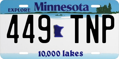 MN license plate 449TNP