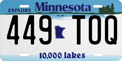 MN license plate 449TOQ