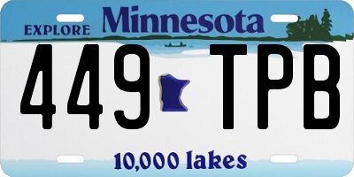 MN license plate 449TPB