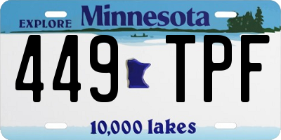 MN license plate 449TPF