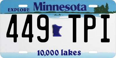 MN license plate 449TPI