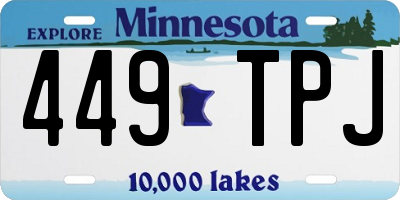MN license plate 449TPJ