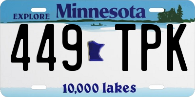 MN license plate 449TPK