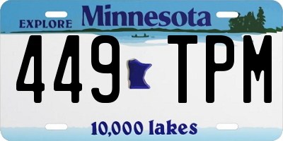 MN license plate 449TPM