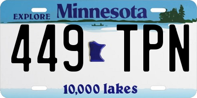 MN license plate 449TPN