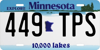MN license plate 449TPS